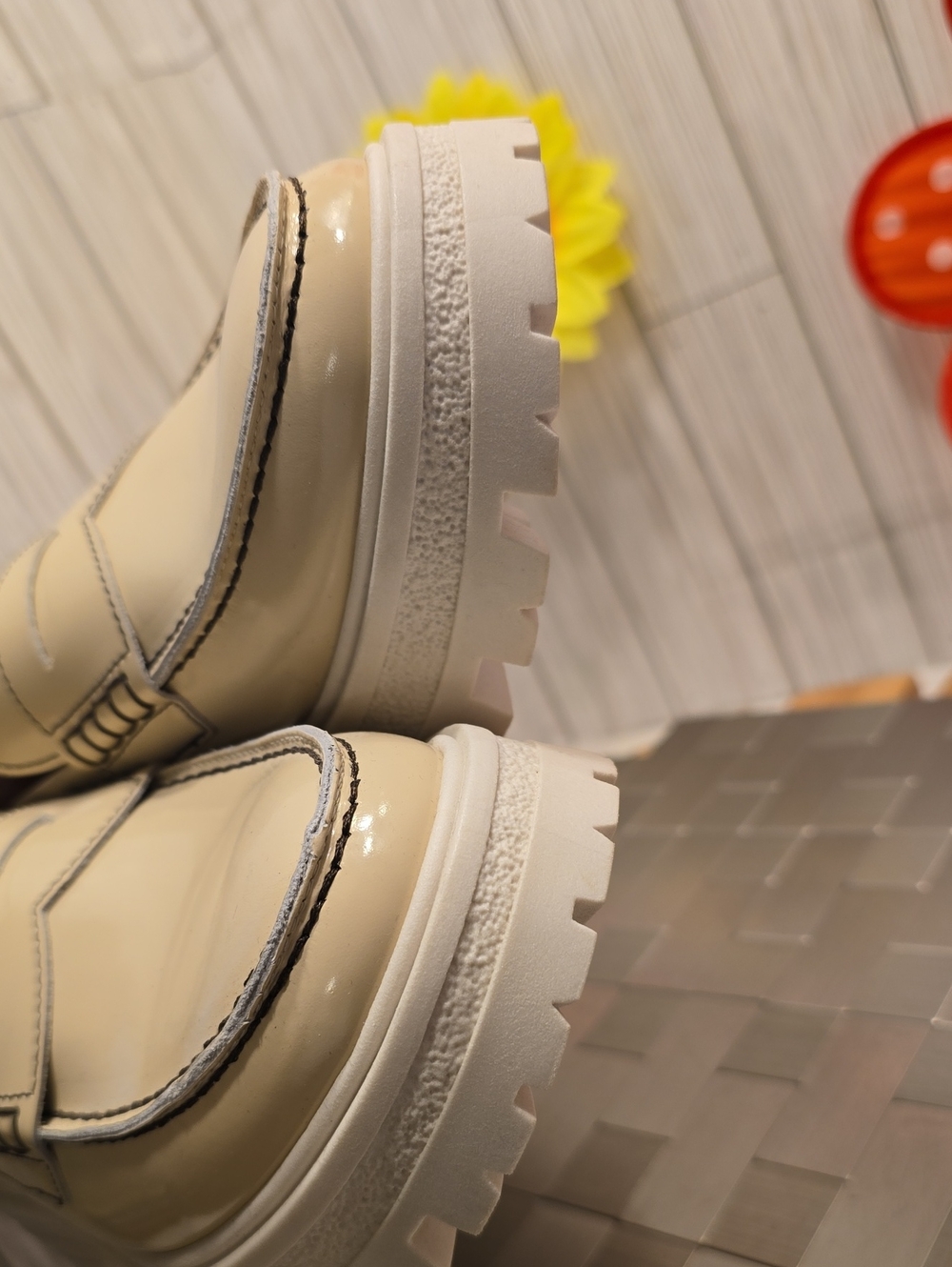 Confetti Cream Patent Leather Chunky Penny Loafer - Women - Picture 10 of 11